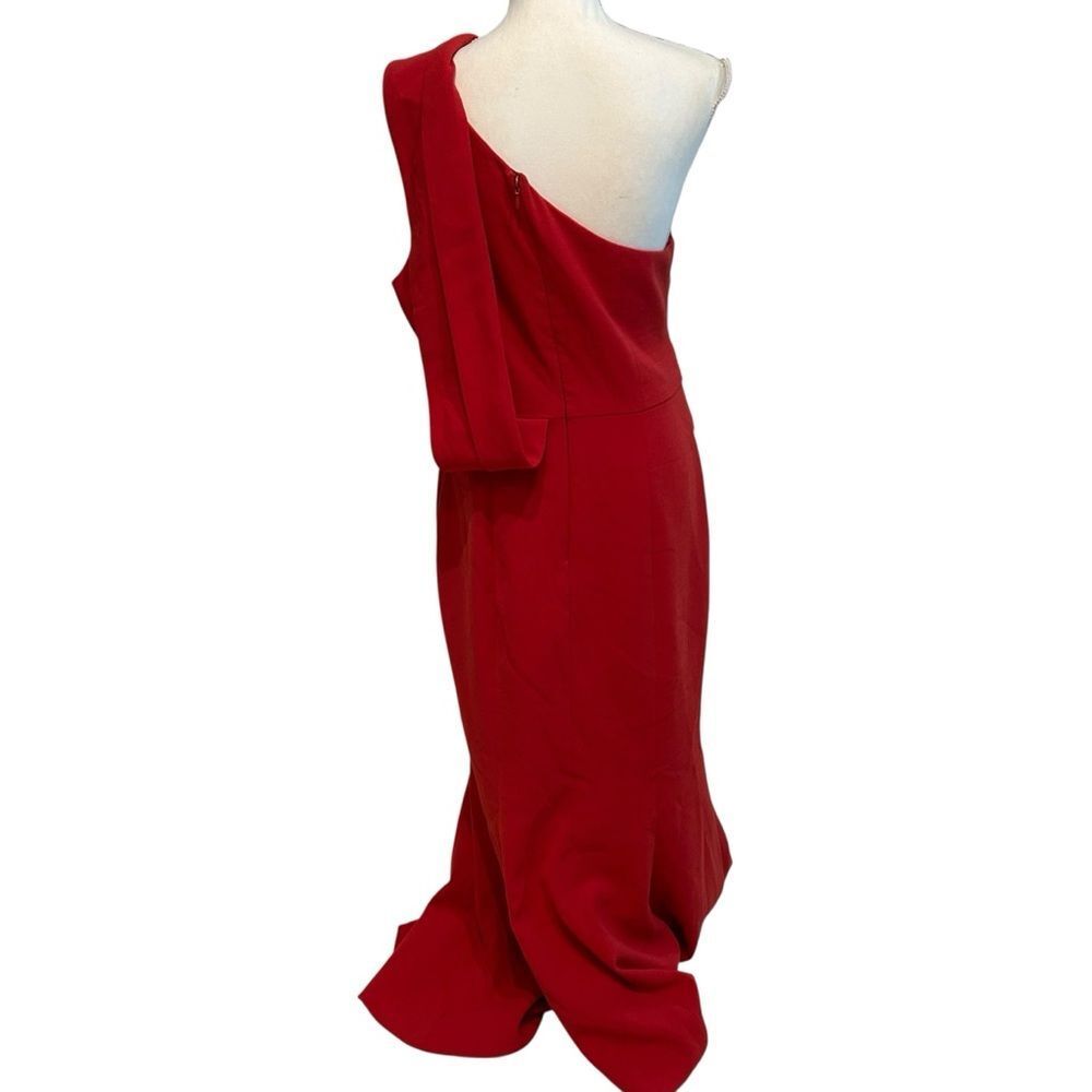 C/Meo Collective Rust Red Fragment Gown Size Xl - image 6